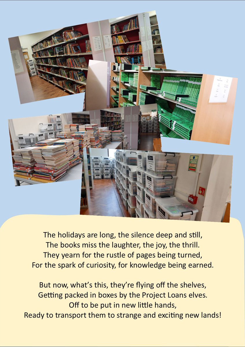 LBHLibraries's tweet image. The elves of the Schools Library Team are prepping new boxes of stock to go out to local schools to help with new term projects. We think the books and DVDs must be happy they will soon be off the shelves and doing their magic again!

#ServicesSpotlight #SchoolsLibraryService