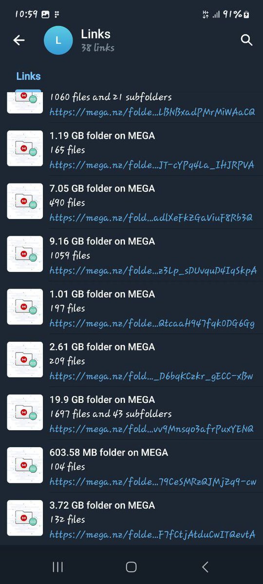 MEGA LINKS FILLED WITH AWESOME NEW LOCAL  CONTENT

WAITING TO GO ...R10 PER LINK AND R50 FOR THE ENTIRE COLLECTION OF OVER 5TB 

 VIDEO'S / PICTURES / LINKS 

FIND ME HERE ON WHATS APP 
t.me/addlist/89DG3W…
076159 3352