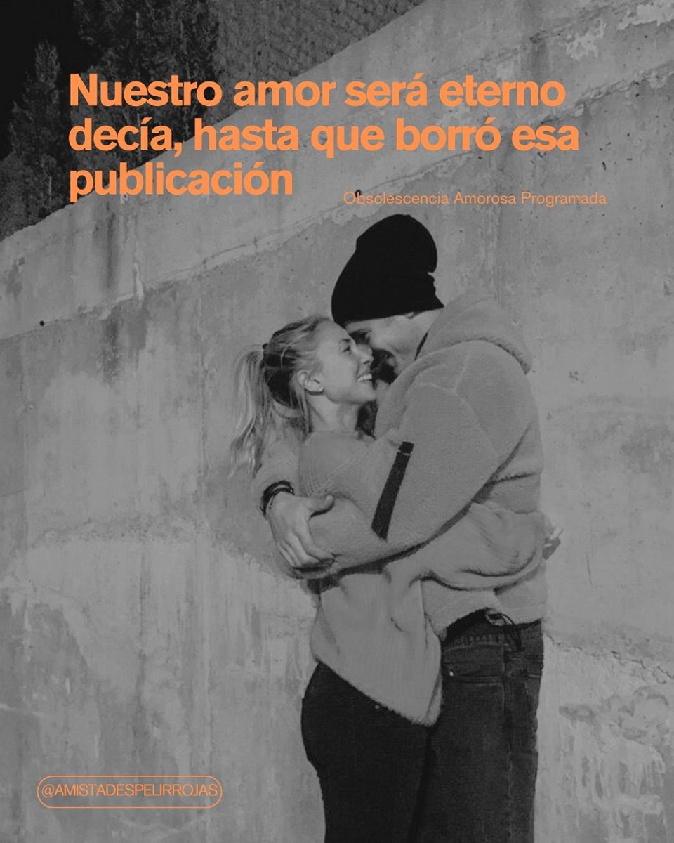pelirrojamistad's tweet photo. Las Amistades Pelirrojas: Obsolescencia Amorosa Programada https://t.co/12qtXsEMXZ https://t.co/MwGHs3QzK3