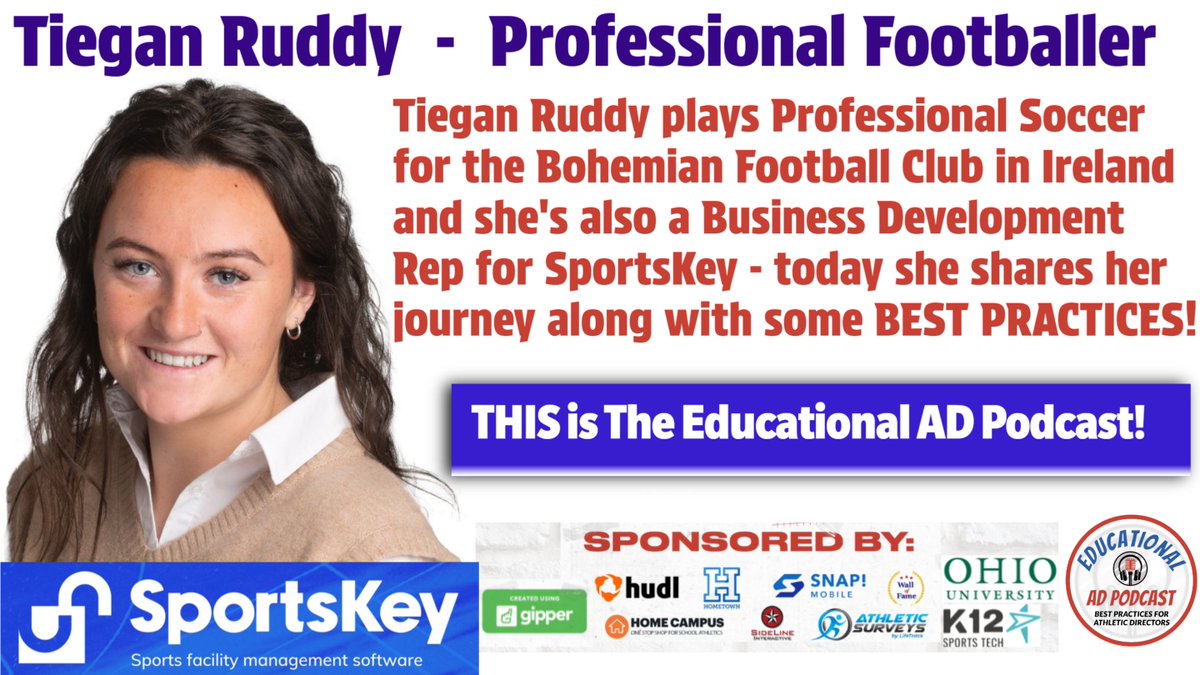 Jake von Scherrer, CMAA The Educational AD Podcast (@jakestouchdown) on Twitter photo Tiegan Ruddy of Ireland's Bohemian FC shares her story and the SportsKey app on The EducaAD Podcast!
podcasters.spotify.com/pod/show/educaβ¦ <a href="/coach_ad/">Coach & AD Magazine</a> <a href="/AD__insider/">Athletic Director Insider</a> <a href="/wearesportskey/">SportsKey</a> <a href="/bohemianfc/">BohemianFootballClub</a> <a href="/tieganruddy/">Tiegan Ruddy</a> <a href="/bfcdublin/">Bohemian Football Club</a> @S4sSportsAgency <a href="/NWSL/">National Womenβs Soccer League</a> <a href="/MLS/">Major League Soccer</a> <a href="/ussoccer_coach/">U.S. Soccer Coaching Education</a> <a href="/NIAAA9100/">NIAAA</a> <a href="/NFHS_Org/">NFHS</a> <a href="/FIFAcom/">FIFA</a> Tiegan Ruddy of Ireland's Bohemian FC shares her story and the SportsKey app on The EducaAD Podcast!
podcasters.spotify.com/pod/show/educaβ¦ <a href="/coach_ad/">Coach & AD Magazine</a> <a href="/AD__insider/">Athletic Director Insider</a> <a href="/wearesportskey/">SportsKey</a> <a href="/bohemianfc/">BohemianFootballClub</a> <a href="/tieganruddy/">Tiegan Ruddy</a> <a href="/bfcdublin/">Bohemian Football Club</a> @S4sSportsAgency <a href="/NWSL/">National Womenβs Soccer League</a> <a href="/MLS/">Major League Soccer</a> <a href="/ussoccer_coach/">U.S. Soccer Coaching Education</a> <a href="/NIAAA9100/">NIAAA</a> <a href="/NFHS_Org/">NFHS</a> <a href="/FIFAcom/">FIFA</a>