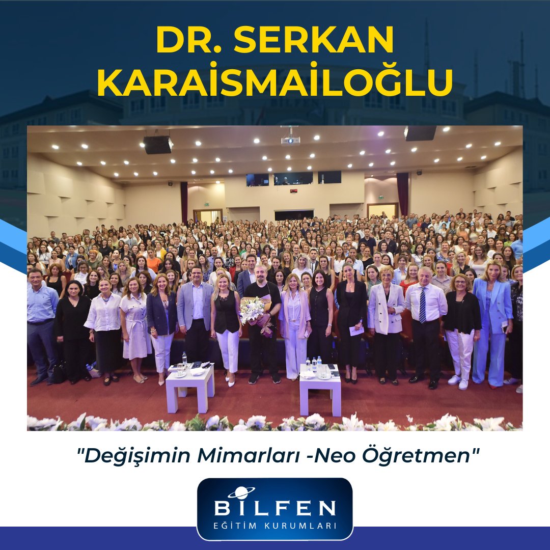 Yeniliğe ve gelişime açık Bilfen öğretmenleri; yaşam boyu öğrenme yolculuğunda Sayın Dr. Serkan KARAİSMAİLOĞLU ile "Değişimin Mimarları - Neo Öğretmen" konulu konferansta bir araya geldi.
<a href="/skaraismailoglu/">Dr. Serkan Karaismailoğlu</a> 
#bilfen