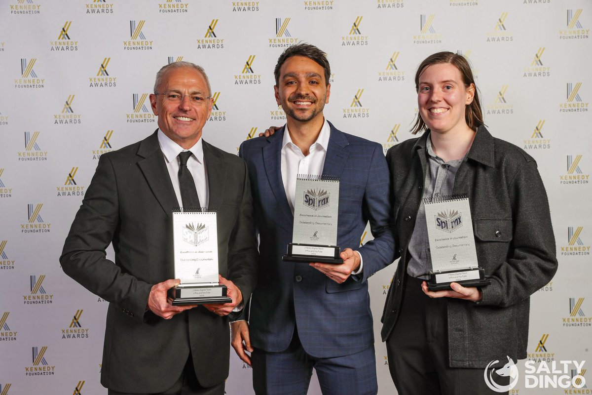 kennedyawards's tweet photo. The Kennedy Award for Outstanding Documentary goes to the @7newsaustralia digital team for The Devil’s Outback Playground. 📸 @saltydingomedia https://t.co/MfBRABF5pC