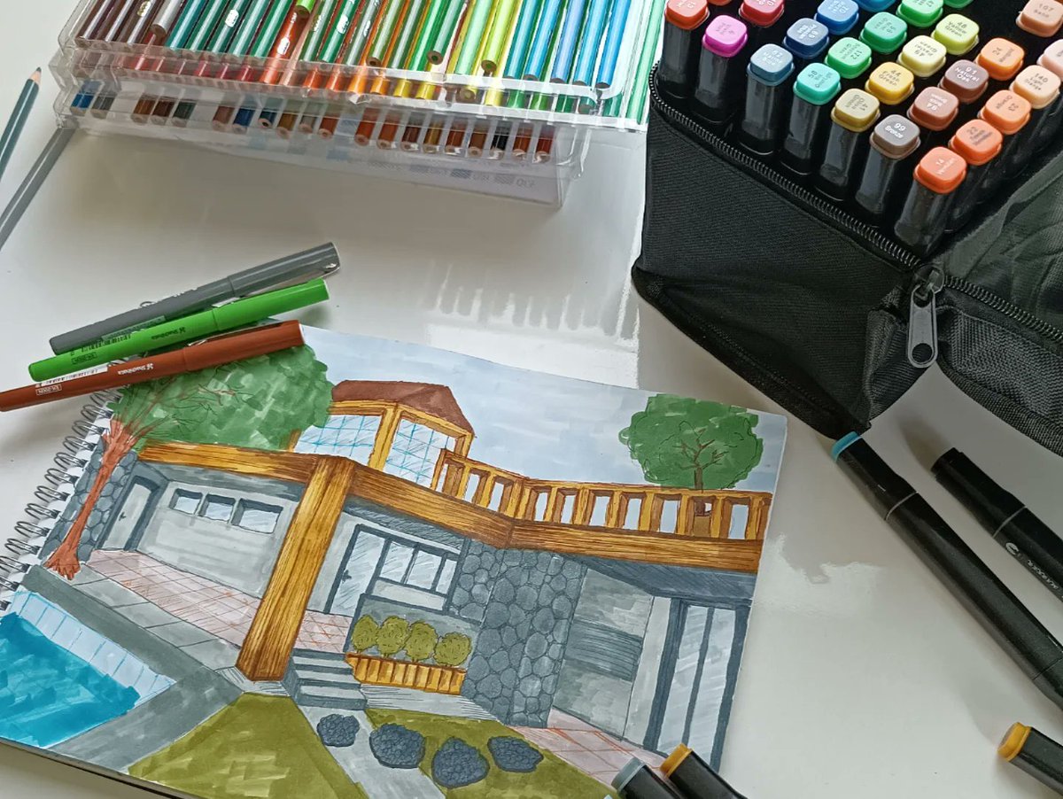 Perspektif eğitimi, sanatsal ve teknik çizimlerde derinlik, boyut ve mekan duygusunu doğru bir şekilde ifade edebilmek için önemli bir beceridir. ✌🏻

#art #Artist #ArtistOnTwitter #PERSPECTIVE #sketches