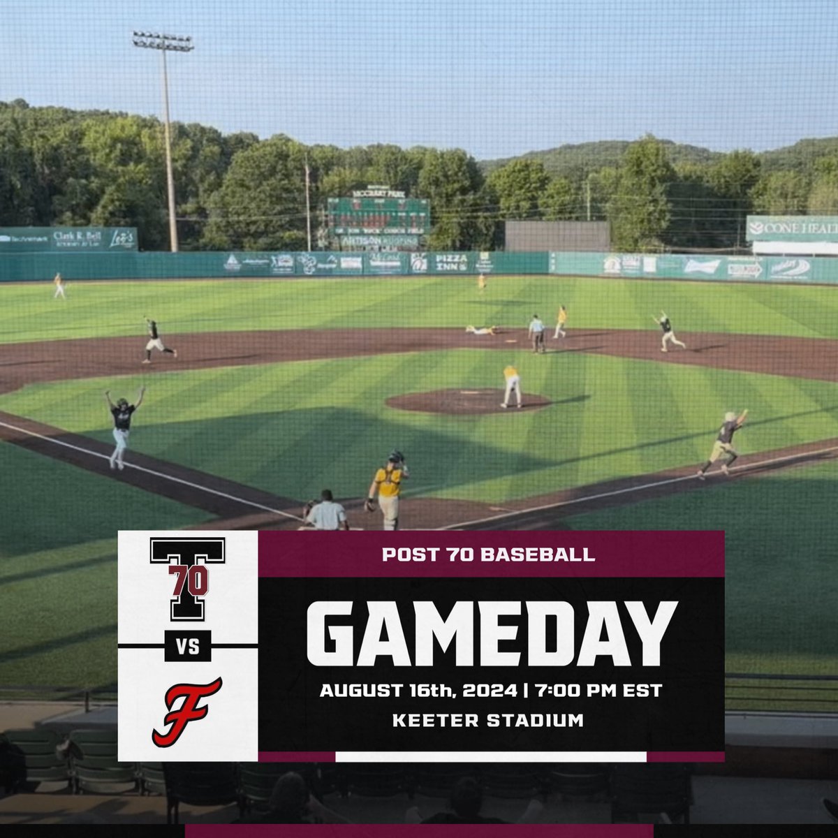 Game 2 from the <a href="/ALWS_Shelby/">ALWS Shelby</a>:

🆚 Fargo, ND Post 2  
⏰ 7:00 PM EST
🏟️ Veterans Field @ Keeter Stadium 
📍 230 E Dixon Blvd Shelby, NC 28152
📺 ESPN+ 

✈️☎️⚾️

#OurBrand | #70boys