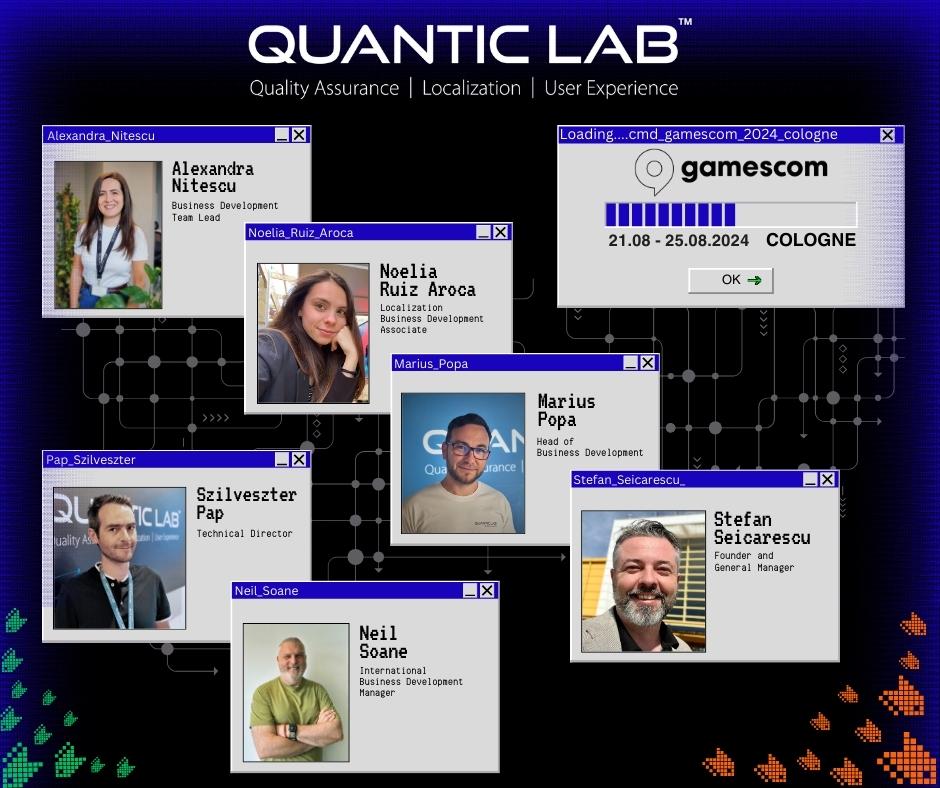 QuanticLabRo's tweet image. 👋 Meet Our Team! 👋 

 🕹 We're proud to introduce our 🌟 Super Team 🌟 heading to gamescom 2024 
🎮  Join us at the Koelnmesse in Cologne from August 21-25, 2024, for the ultimate gaming experience. Visit us at the UKIE Booth | Hall 3.2 - C20-F39.