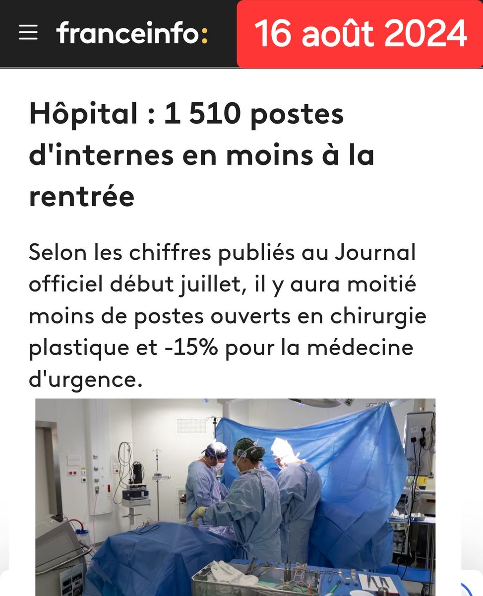 f_asselineau's tweet image. 🚨 MALGRÉ 2 ÉCHECS ÉLECTORAUX CINGLANTS, MACRON ACCÉLÈRE LA DESTRUCTION DU SYSTÈME DE SANTÉ
😲 Le scandale dépasse l'imagination : alors que Macron a dépensé 1400 M€ pour faire semblant de rendre la Seine propre, et 300 M€ pour une cérémonie sataniste d'ouverture des JO, il a…