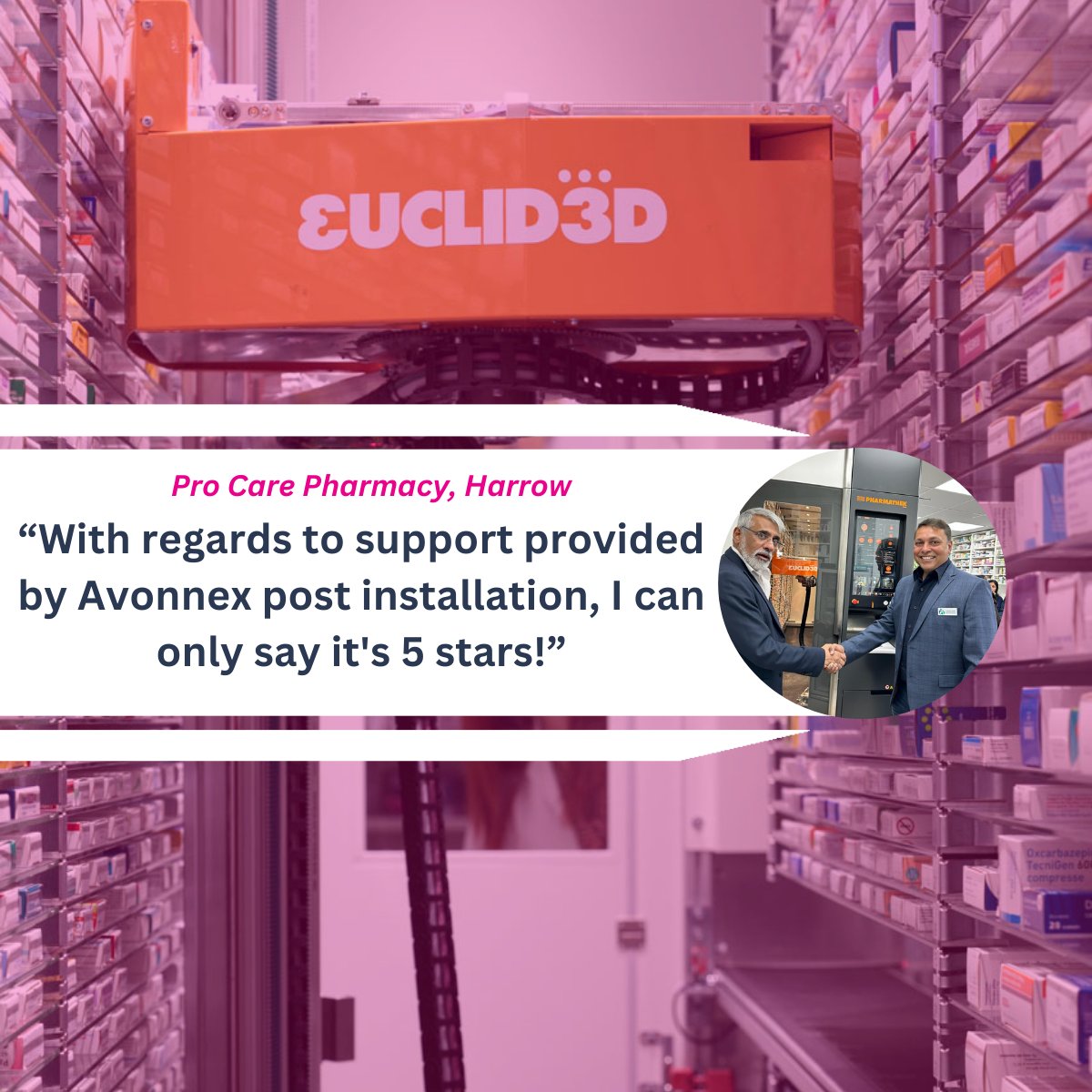 We're thrilled to receive a fantastic testimonial from Purvi and Chirag of Pro Care Pharmacy in Harrow about our SINTESI original pack dispensing robot. They shared their findings on how our robot has revolutionized their workflow, improving efficiency and accuracy. 🤖
