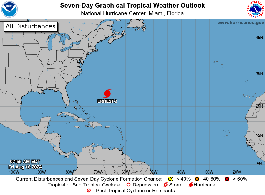 NWSSanJuan's tweet photo. [AUG 16]

Tropical cyclone formation is not expected during the next 7 days.
No se espera la formación de ciclón tropical durante los próximos 7 días. #prwx #usviwx https://t.co/dwcE6xRBC3