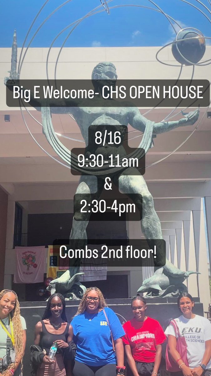 EKU_CHS's tweet image. Come hang out with us during Big E Welcome today! 🤩