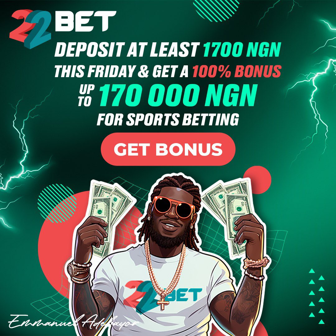 22betNaija's tweet photo. Double your deposit π΅ todayβΌοΈ
Make sure na at least NGN 1700 you deposit to enjoy the bonus ππΎ
Make a deposit here ππΎ https://t.co/XdNF5d9TTu
#22BetNaija #22BetAlwaysPays #FridayReloadBonus #Switchto22Bet https://t.co/mlCCDyoTM2