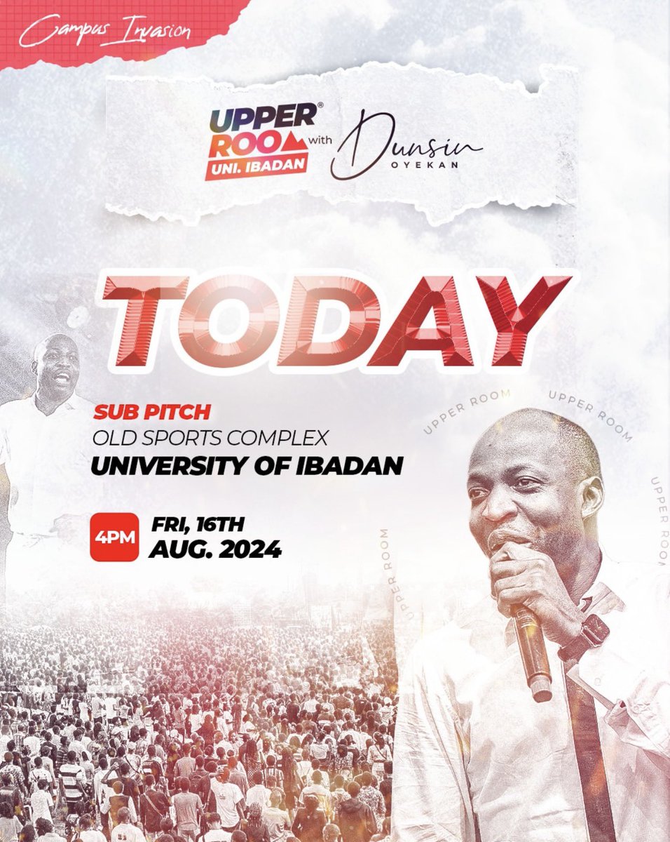 IBADAN!!! The LION OF JUDAH will roar today!!!

See you there! Don't be late