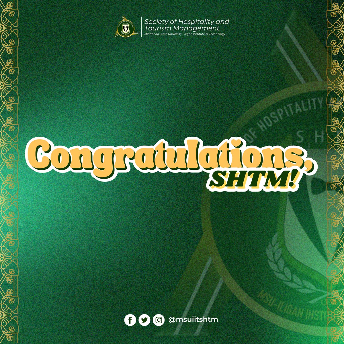 msuiitshtm's tweet photo. 𝐓𝐡𝐞 𝐡𝐚𝐫𝐝 𝐰𝐨𝐫𝐤 𝐚𝐧𝐝 𝐩𝐫𝐞𝐬𝐞𝐫𝐯𝐚𝐧𝐜𝐞 𝐭𝐫𝐮𝐥𝐲 𝐩𝐚𝐢𝐝 𝐨𝐟𝐟! 🤍

Let us congratulate the Society Of Hospitality and Tourism Management A.Y. 2023-2024 for being honored at the 𝗚𝗮𝘄𝗮𝗱 𝗦𝗲𝗿𝗯𝗶𝘀𝘆𝗼 𝗔𝘄𝗮𝗿𝗱𝗶𝗻𝗴 𝗖𝗲𝗿𝗲𝗺𝗼𝗻𝘆. https://t.co/A8NIUOYL0o