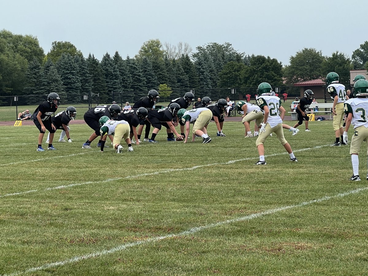 KMSAthletics's tweet photo. The #GRocks cheer and FB teams saw some live action last night.  Can't wait for the season to start! https://t.co/ewT7iurudb
