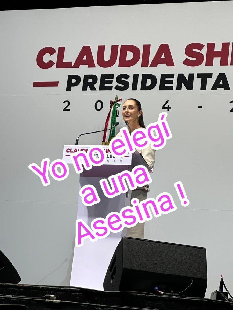 Mujeres; se les ama, respeta y admira, sin embargo, está tipa <a href="/Claudiashein/">Claudia Sheinbaum Pardo</a> no las representa. A una mujer asesina, corrupta e inepta, no se me puede amar, respetar ni admirar