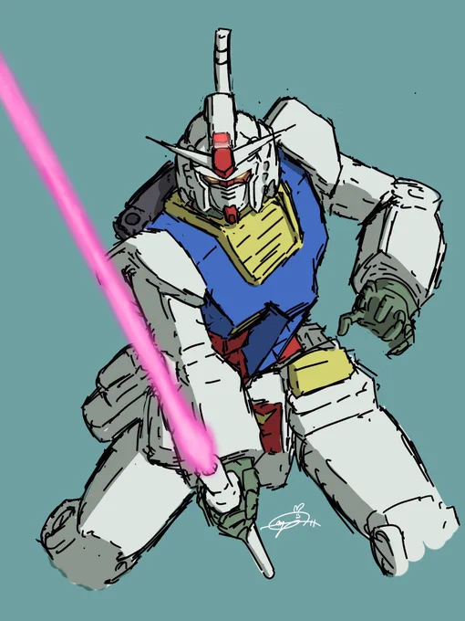 Apple Pencil見つかったのでガンダムのらくがきをした 