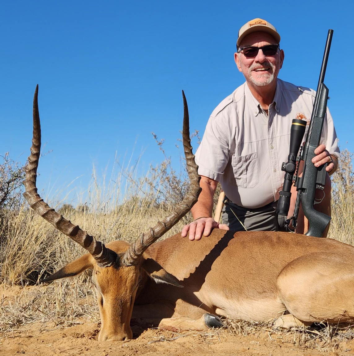 TaurusUSA's tweet photo. Check out the awesome Impala that Petersen's Hunting editor, Kevin Steele, bagged with the Taurus Expedition in South Africa! @HuntingMag 
#TaurusExpedition #TaurusHunt https://t.co/39PKLZUWbX