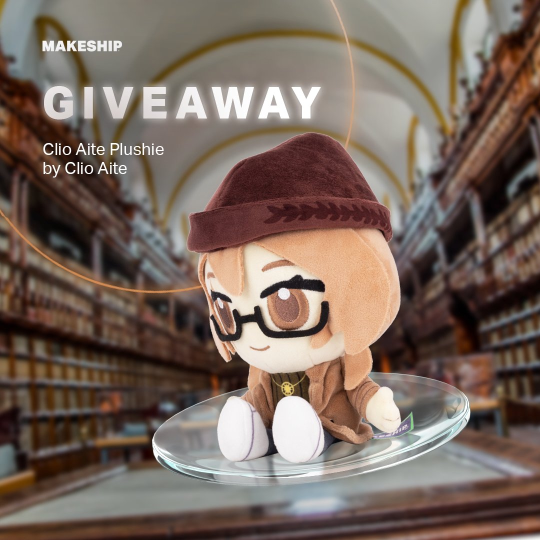 ClioAite's tweet image. Giveaway time!
If you would like to win 1 of 2 Clio Aite plushies, you can enter the giveaway by:
Step 1: Follow @Makeship and @ClioAite!
Step 2: Retweet this post!
It's as easy as that. You have until the 18th August 12 am PST, good luck!
Save a hag, adopt a Clio Aite plush! 🥳