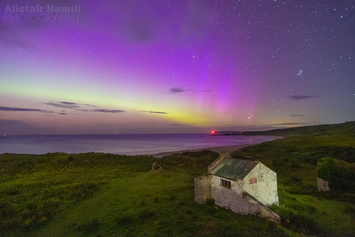 Whitepark Bay aurora, early hours of Tuesday morning.
