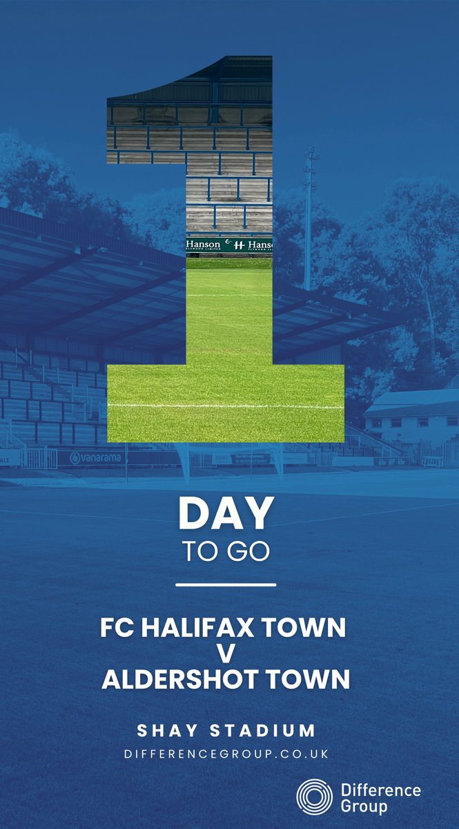 shaystadiumcom's tweet photo. Match day information

⚽️ @FCHTOnline 🆚 @OfficialShots 
📍@shaystadiumcom
📅 Saturday 17th August
⏰ Turnstiles 2pm - Kick off 3pm

Fans from both clubs will have access to the Supporter's Bar from 12.30pm. 

‼️All pints £3 until 2pm‼️
‼️Happy Hour pints £3 5pm - 6pm‼️ https://t.co/sKlf3Kj5Qb