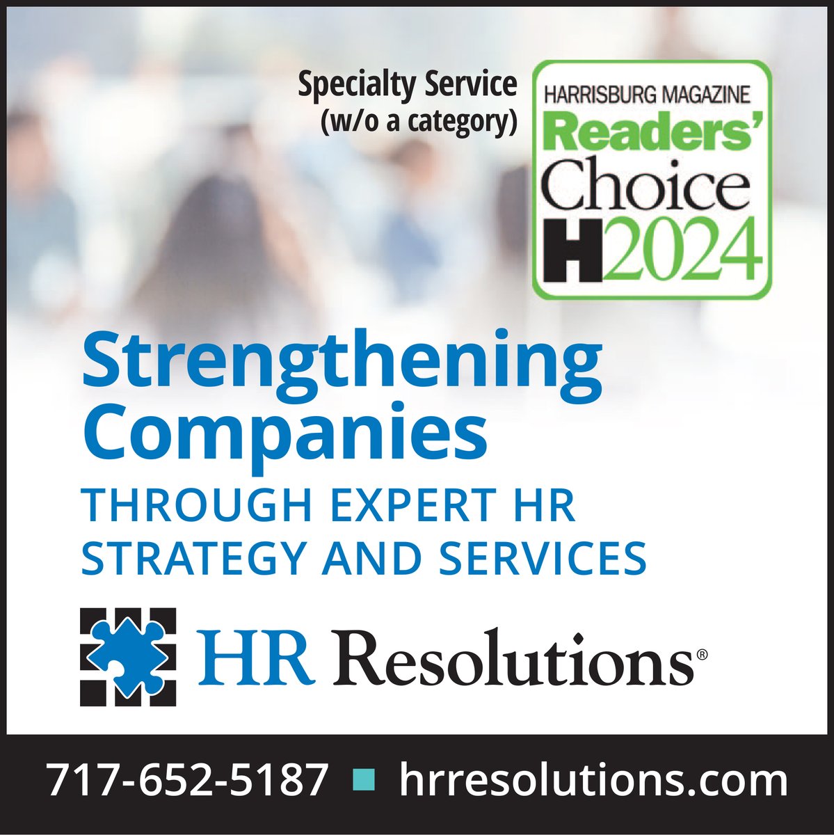 HRResolutions's tweet photo. It’s official! 🏆

We are thrilled to share the fantastic news: HR Resolutions has been awarded Harrisburg Magazine’s Reader’s Choice winner for the “Specialty Service”! 🎉

A heartfelt thank you to all the incredible individuals who cast their vote and played a pivotal role  ... https://t.co/snW0Xu73MT