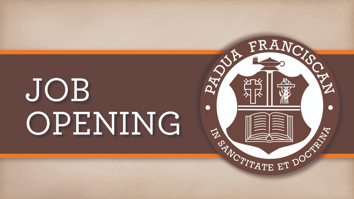 Padua has an immediate opening for a Full-Time Receptionist. 

MORE DETAILS: paduafranciscan.com/about-us/emplo…