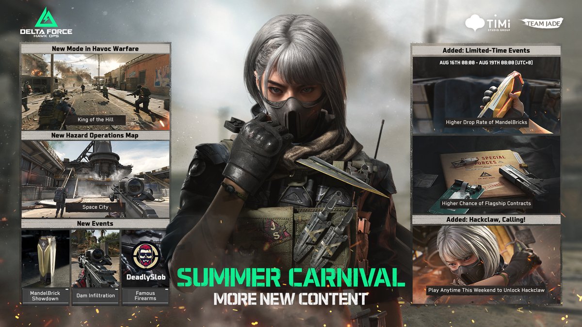 DeltaForce_Game's tweet image. Celebrate Summer the proper way - with an epic gaming session🎉

Our SUMMER CARNIVAL is kicking off the latest #deltaforce content drops and events📢📢📢

Check out the details here: store.steampowered.com/news/app/25079…

#deltaforcehawkops #deltaforcegame