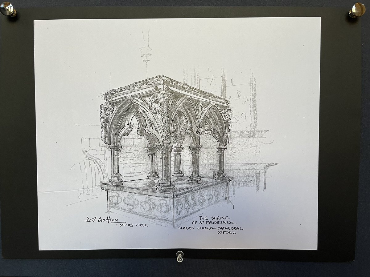 MethodistOxford's tweet photo. It was a poignant pleasure to visit the exhibition of Jim Godfrey’s art work @ChChCathedralOx today. Such talent, humour and eye for detail. A very special person. Sorely missed by us all. https://t.co/8tJfred6Ap