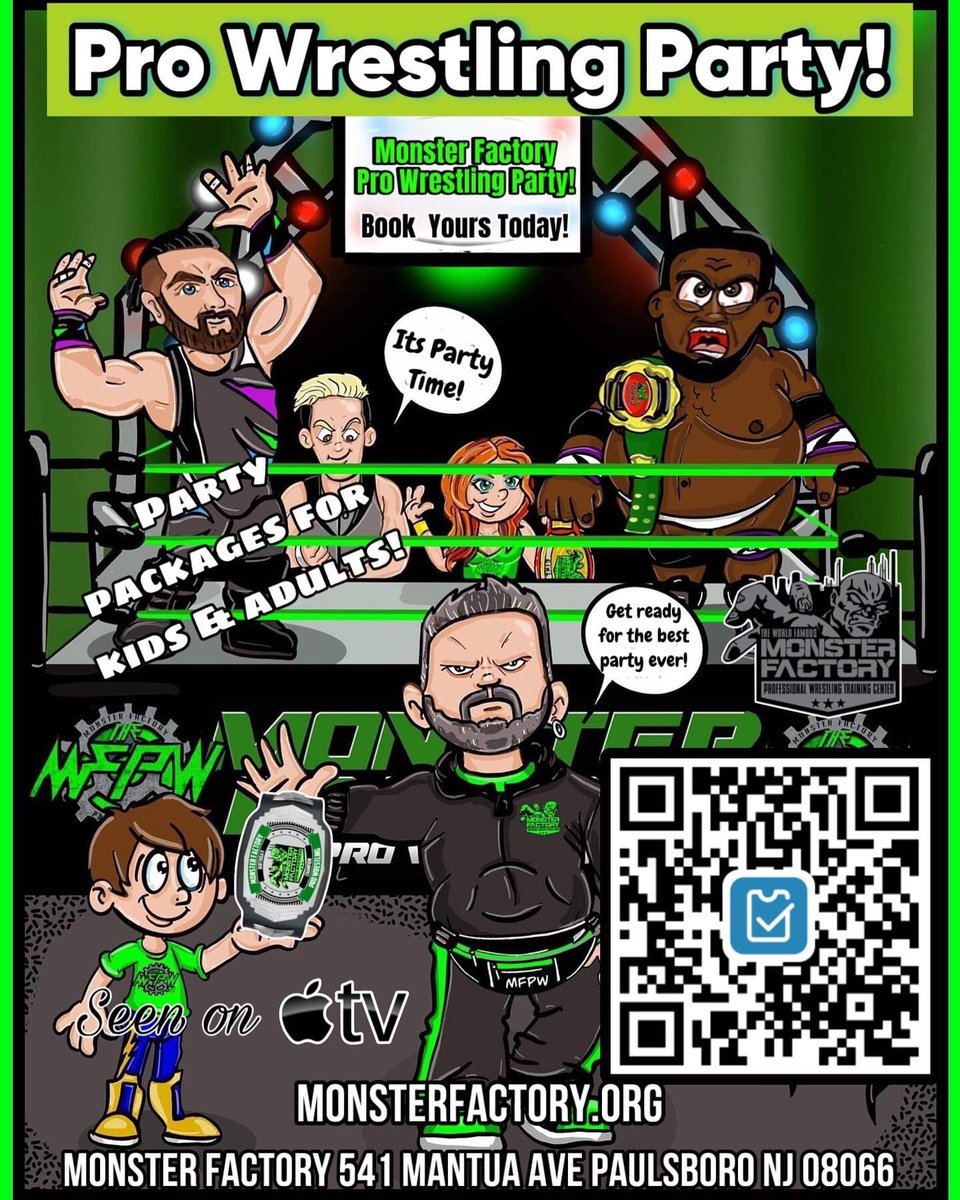 SilverLobo1992's tweet photo. Tonight and Tomorrow! @4MonsterFactory And Call now for birthday wrestling parties and Join Now! #monsterfactory #nj #wrestling #luchalibre #party #family https://t.co/m79Nc96xjS