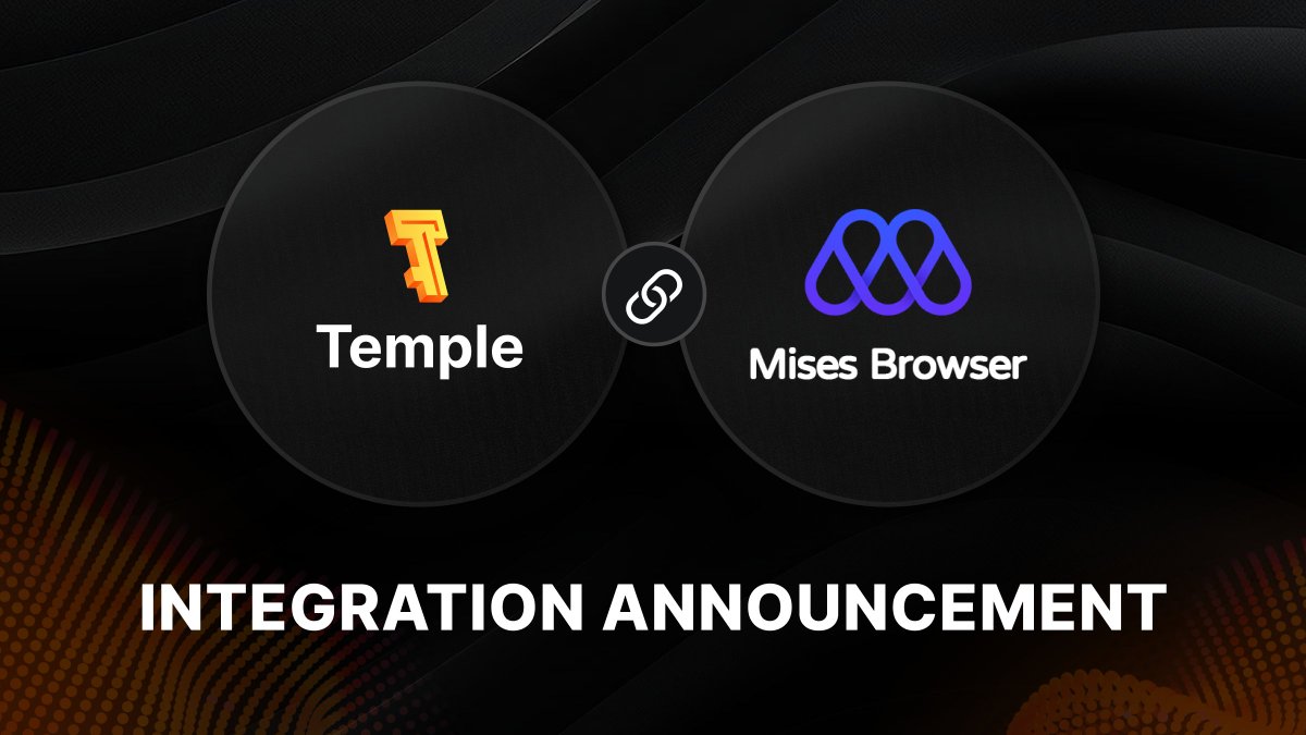 TempleWallet's tweet photo. ๐ฃ New integration with #Mises Browser
Temple Wallet is now pre-installed into @Mises001
You can enjoy the full experience of using the Temple Wallet extension right on your mobile!
Check it out and dive into the #web3 world with us! https://t.co/cu5unWaFDf