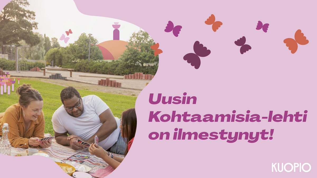Uusin #Kohtaamisia-lehti on nyt ilmestynyt! 🦋

#Kuopio'n kaupungin #asukaslehti jaetaan ilmaisjakeluna kaikkiin kuopiolaisiin kotitalouksiin tämän viikon 33 aikana ja on luettavissa myös verkossa: issuu.com/kuopio/docs/ko…

Inspiroivia lukuhetkiä! 🥰

#Kuopio