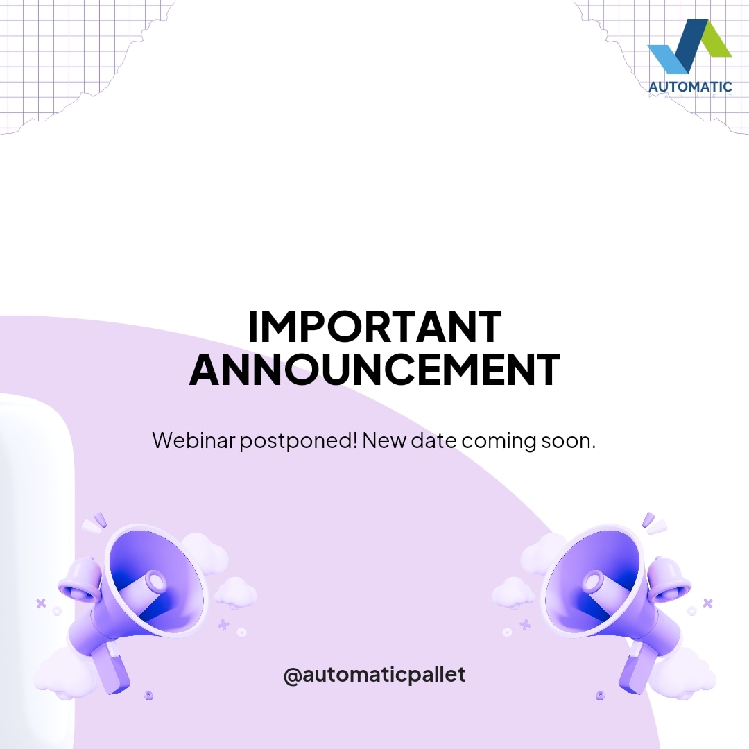 AutomaticPallet's tweet photo. Webinar Postponed: Stay Tuned for Updates!

We're postponing our webinar to ensure the best experience for our attendees. We'll share a new date soon. Thank you for your patience.
#digitalmarketingagency https://t.co/JUargyqlUM