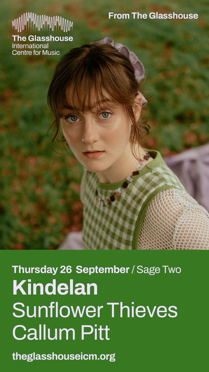 Kindelan (@kindelan__) on Twitter photo Honoured to be returning to <a href="/glasshouseicm/">The Glasshouse International Centre for Music</a> in Newcastle to headline ‘From the Glasshouse’ on the 26th of September ! It’s a PAYF super special evening ✨
Aaand we get to share the stage with dear friends <a href="/sunthievesmusic/">sunflower thieves</a> (who are currently rolling out lots of great new music !) Honoured to be returning to <a href="/glasshouseicm/">The Glasshouse International Centre for Music</a> in Newcastle to headline ‘From the Glasshouse’ on the 26th of September ! It’s a PAYF super special evening ✨
Aaand we get to share the stage with dear friends <a href="/sunthievesmusic/">sunflower thieves</a> (who are currently rolling out lots of great new music !)