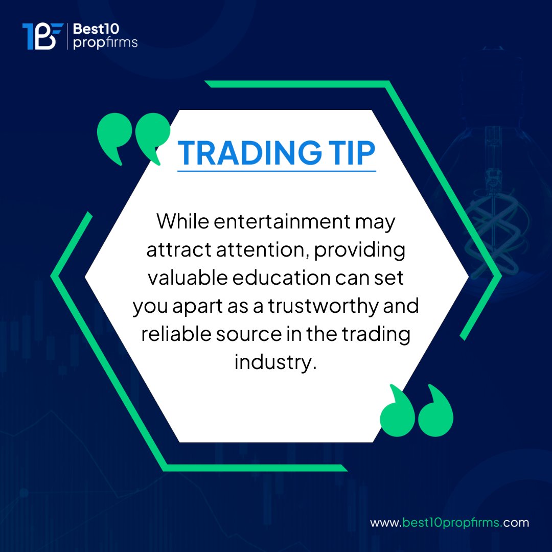 best10propfirms's tweet photo. 🎯 Elevate Beyond Entertainment! 🎯 In a world full of distractions, true value lies in education. Stand out as a trusted leader in the trading industry by offering knowledge that empowers your audience.
#EducateToLead #KnowledgeIsPower #TradingTips #ForexEducation https://t.co/GziOQ1Yiej