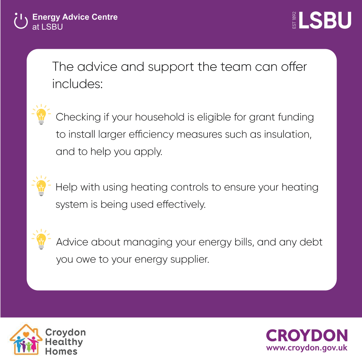 Energy Advice Centre at LSBU (EAC) tweet media