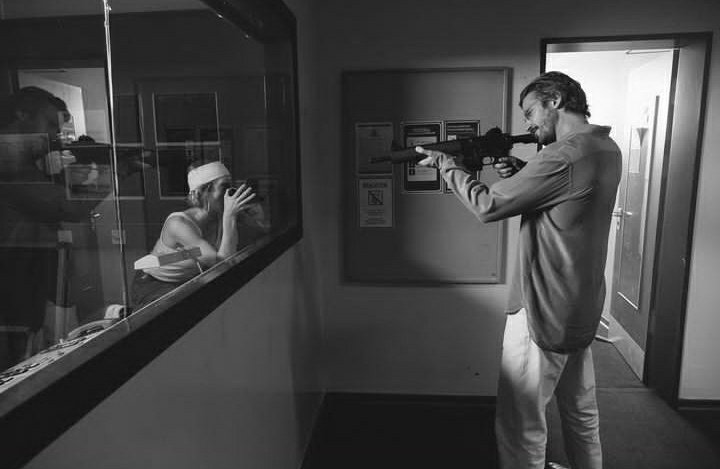 dan stevens and hunter schafer behind the scenes of cuckoo (2024)