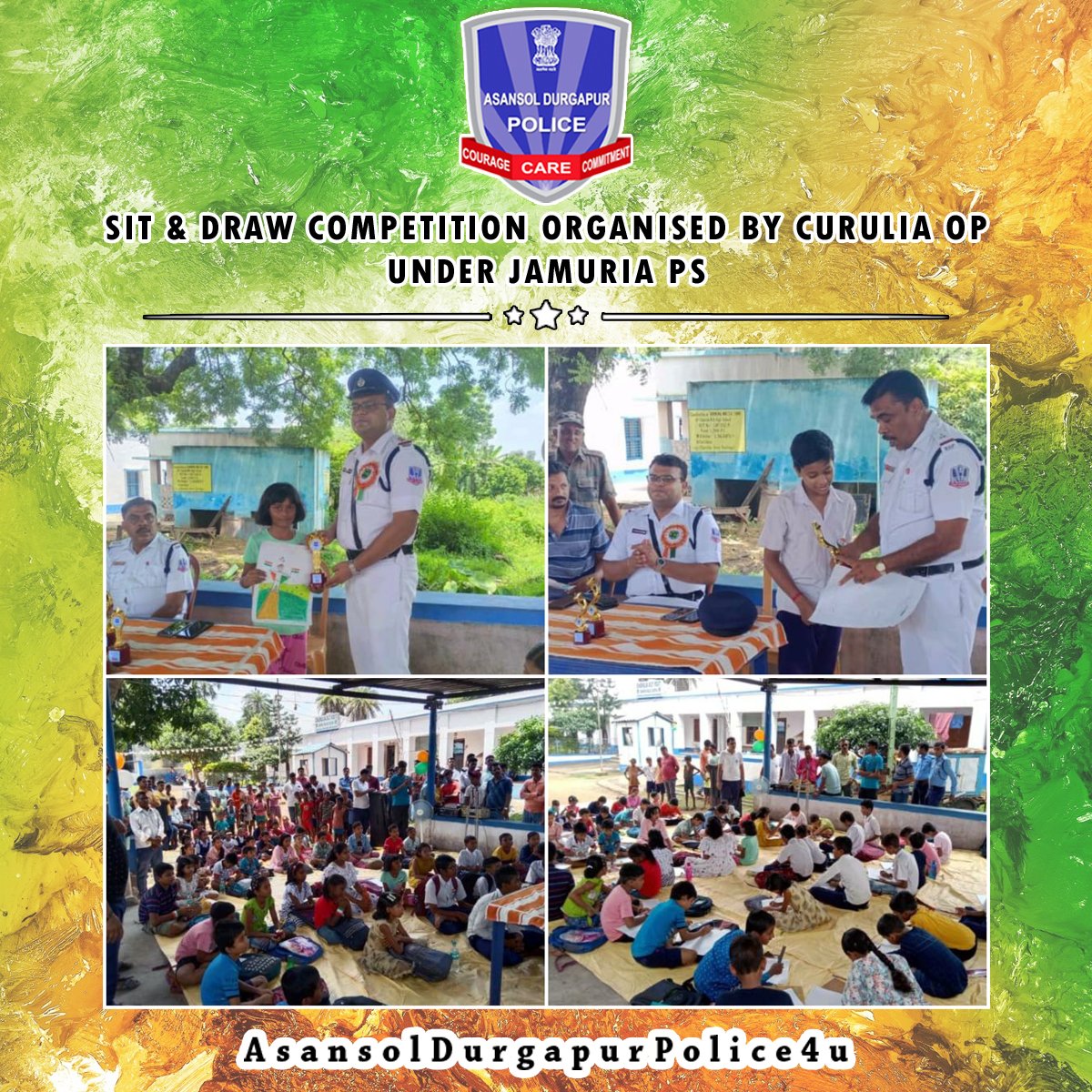 Cpadpc's tweet image. On the occasion of the 78th Independence Day, different police units of ADPC visited old age home, arranged sit &amp;amp; draw competitions with school children &amp;amp; distributed books, uniforms, sweets, amenities, health drinks etc.

#CommunityCare #ADPC
@WBPolice
