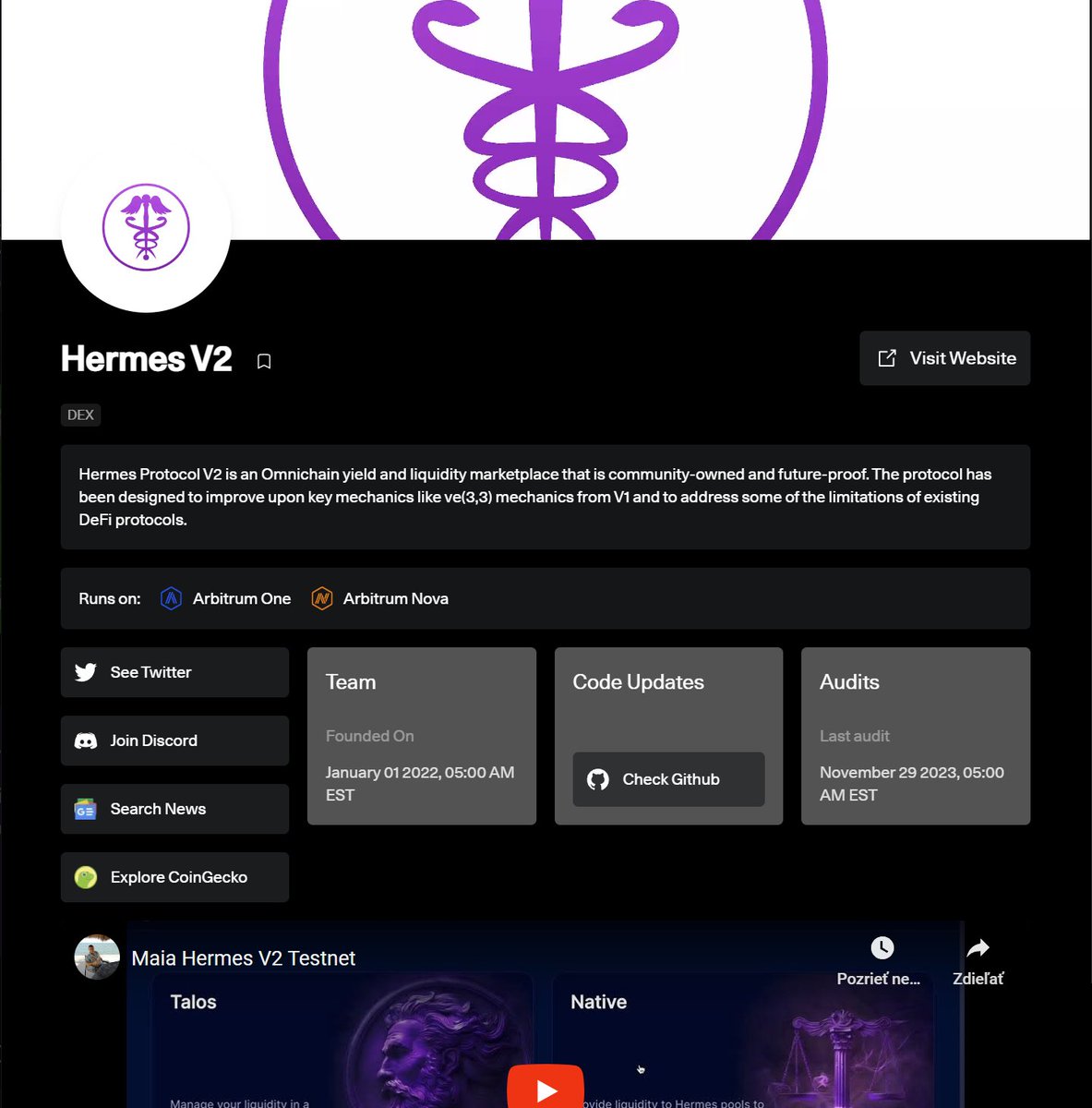 Super excited to be listed at portal.arbitrum.io 🙌🥳

Building on <a href="/arbitrum/">Arbitrum</a> was a no-brainer for #HERMESV2.

With its unmatched metrics across evm chains it’s the perfect foundation to be used as a Root chain for our omnichain environment⛓️
