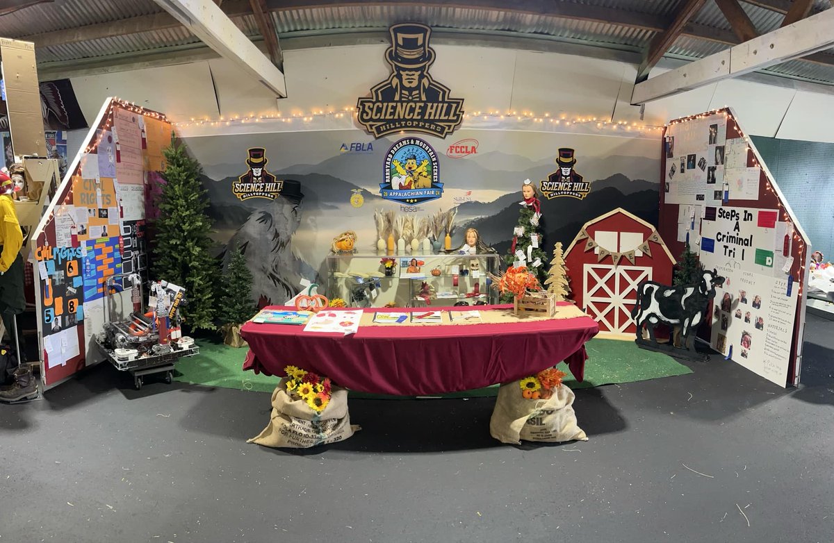 The #CTE department booth at the Appalachian Fair is ready to go! Come by starting Monday to see the work that <a href="/ScienceHill_JCS/">SCIENCE HILL HIGH SCHOOL</a> students have done! <a href="/jcityTNschools/">JohnsonCitySchools</a>