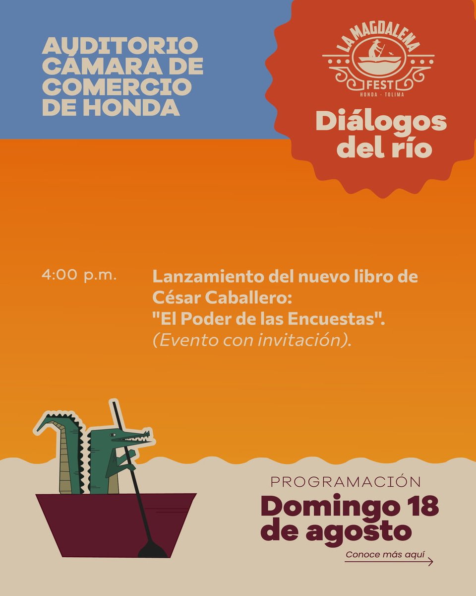 Invitados a la presentación de mi libro en la querida ciudad de Honda. 
Esto en el marco de <a href="/lamagdalenafest/">La Magdalena Fest</a>