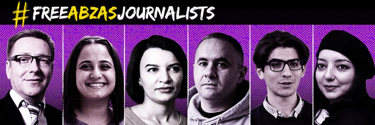 FreeAbzasMedia's tweet image. This page aims to raise support for the release of @AbzasMedia's journalists, who the #Azerbaijani government has unjustly arrested on false criminal charges with political motives since November 2023. Please retweet, like, and share this page to help spread our message.
