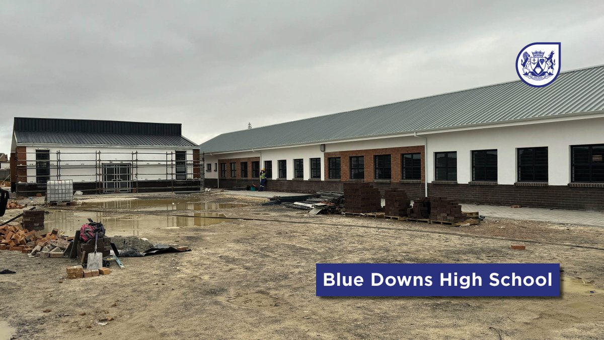 IN PROGRESS:

Our team is working hard on the new Blue Downs High School, and we appreciate the collaborative effort by our <a href="/WCEDnews/">WCEDNews</a> officials, the <a href="/CityofCT/">City of Cape Town</a>, contractors and the community to deliver a new school for the learners of the Western Cape!