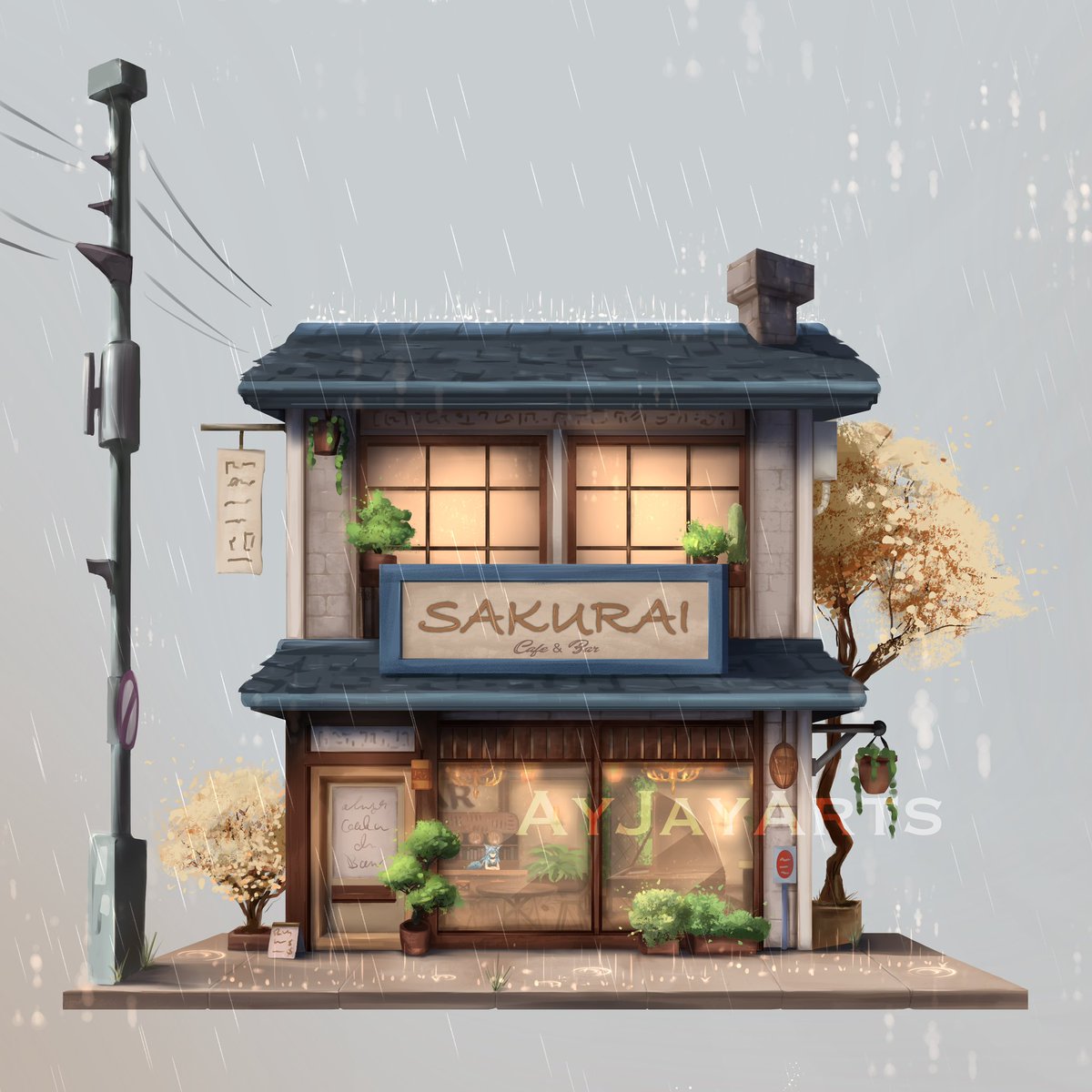 Ayjay560's tweet photo. 3 versions 
thanks for commissioning me ❤️

#architecture #storefront https://t.co/dfzujrTEOt