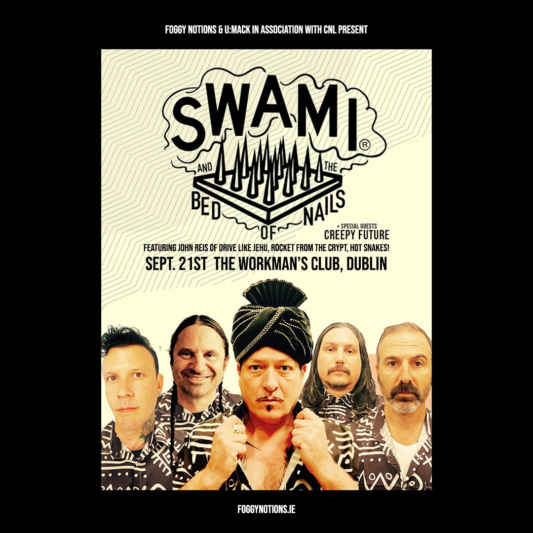 u:mack (@umackdublin) on Twitter photo Delighted to announce that Creepy Future will be opening for <a href="/swamijohnreis/">swami john reis</a> on Saturday September 21st at <a href="/WorkmansDublin/">The Workmans Club</a>! Presented with <a href="/foggynotions/">Foggy Notions</a>, tickets here: bit.ly/SwamiandTheBed… Delighted to announce that Creepy Future will be opening for <a href="/swamijohnreis/">swami john reis</a> on Saturday September 21st at <a href="/WorkmansDublin/">The Workmans Club</a>! Presented with <a href="/foggynotions/">Foggy Notions</a>, tickets here: bit.ly/SwamiandTheBed…