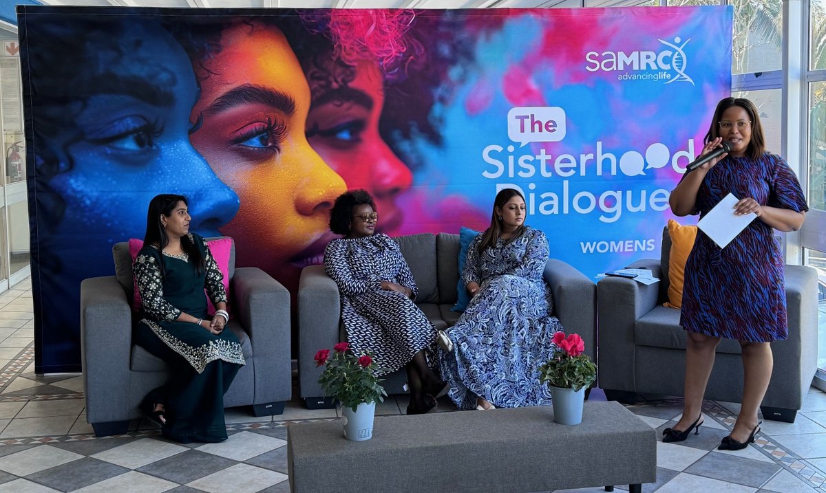 Today the SAMRC held the Durban leg of the Sisterhood Dialogues, in celebration of SAMRC women, during Women's Month. Women gathered to have conversations on pertinent topics as they continue to serve in science and health research. 
#WomensMonth2024
<a href="/MRCza/">SAMRC</a> @dsigovza