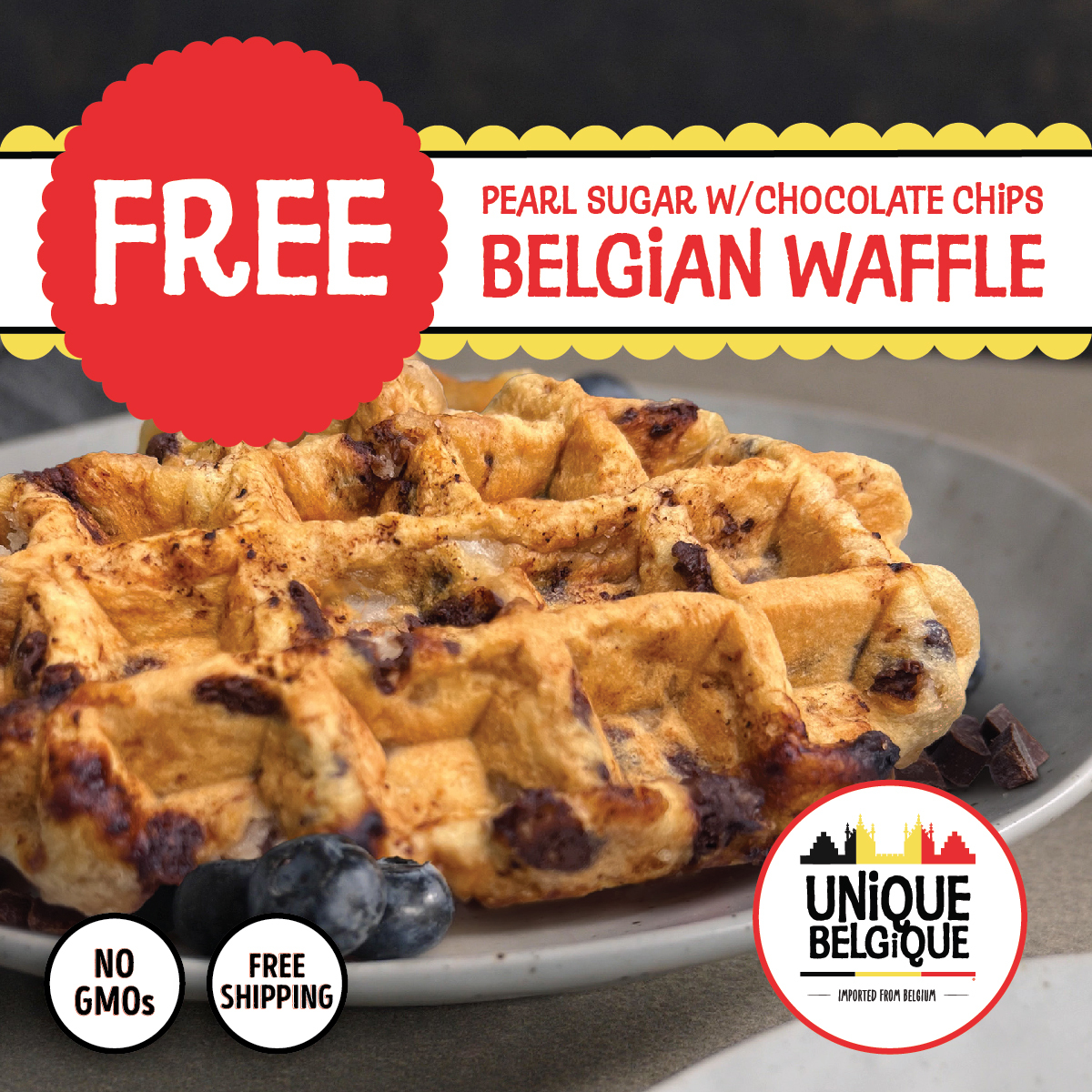 Get your FREE Chocolate Chip Belgian Waffle and enjoy FREE Shipping! Limited supply, first come first serve, so act now!

✅ Follow <a href="/UBWaffles/">Unique Belgique</a>
✅ Create a new post using the message below:
👉I earned Unique Belgique’s delicious 'FREE Chocolate Chip Belgian Waffle'.