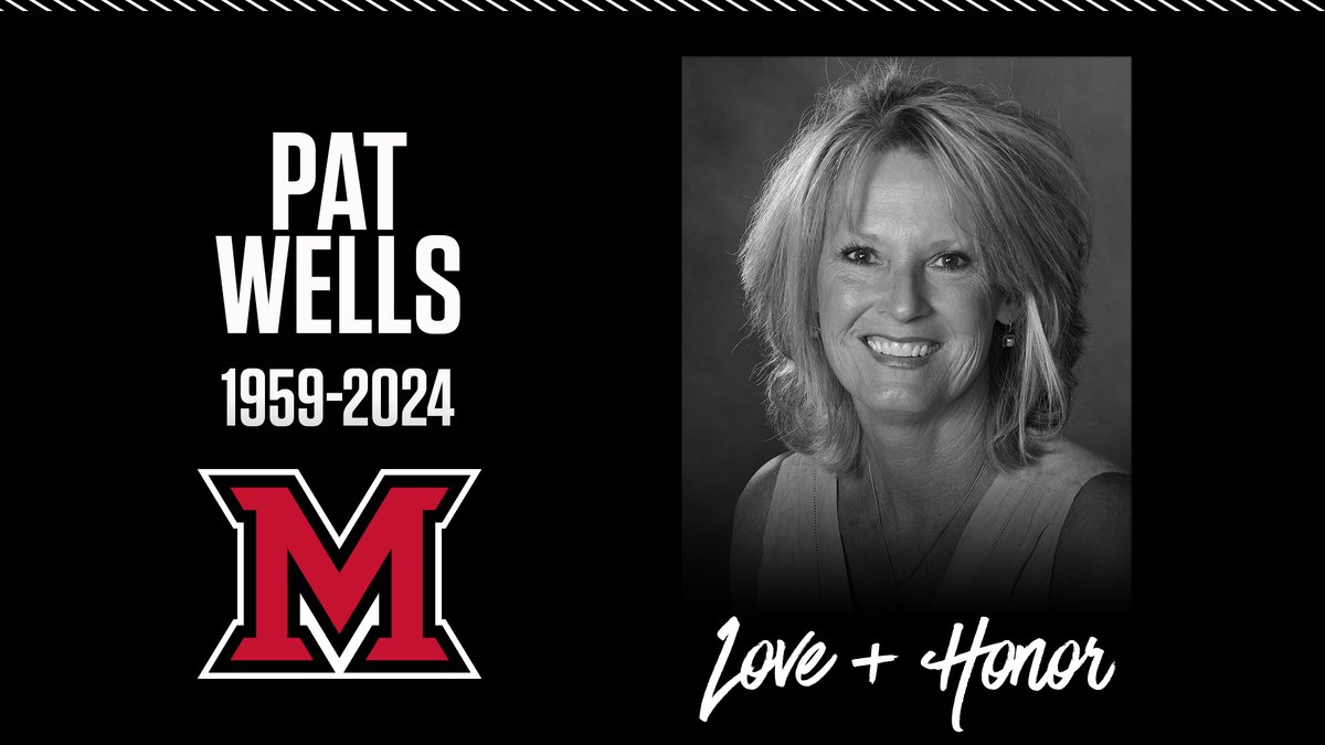 Miami Athletics mourns the passing of long-time staff member, Pat Wells, who was always a smiling face and bright spirit in our offices. 

She will be greatly missed by all of us. We send our deepest condolences to Pat's family and all who knew her. 

#LoveAndHonor