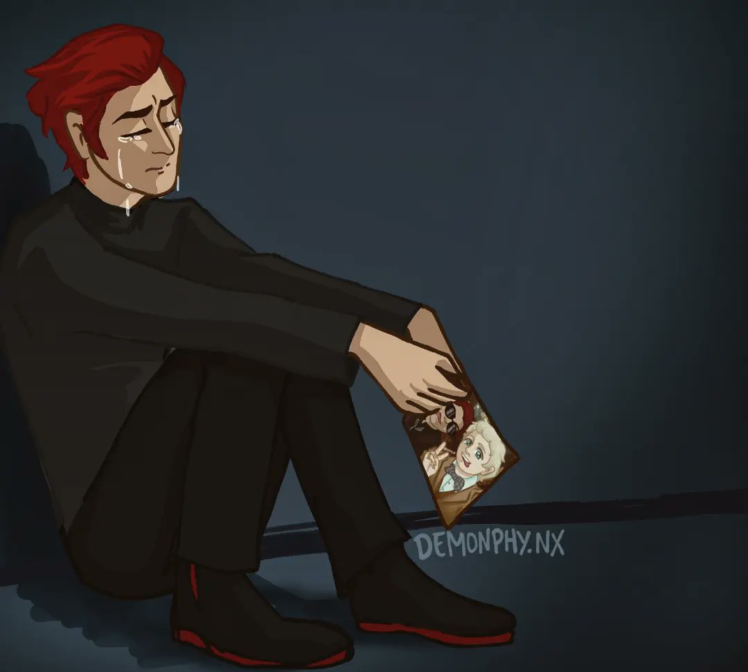 There's nothing left to do except cry 
#goodomens #Aziraphale #azicrow #Crowley