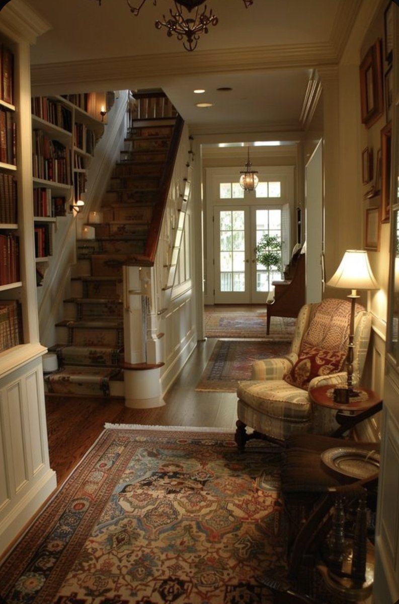 EvaLovesDesign's tweet photo. Beautiful 📚warm, glowing entryway https://t.co/fqxpXXRL8b