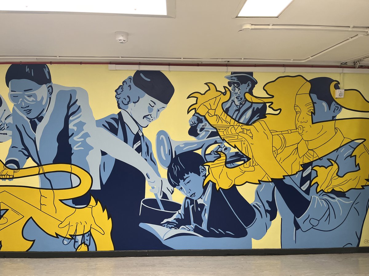 EPremises's tweet image. Summer '24 Week4: This week the Hall and Dining area @wilmingtonboys has been repainted and a splash of colour added to the main corridor by the PTA by way of this jazzy new mural!