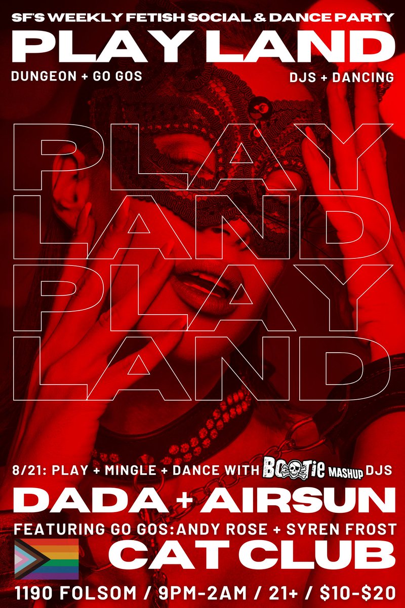 #sfevents #wednesday #playlandsf #catclubsf #lgbtq🌈 #sanfrancisco #kinkcommunity #dungeonplay #folsom #alternativelifestyles #adultcontent #somasf #downtownsf #thingstodoinsf #bayarea